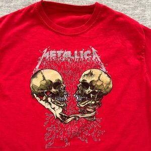 💀 red Metallica 💀 t-shirt 💀